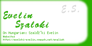 evelin szaloki business card