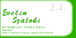 evelin szaloki business card